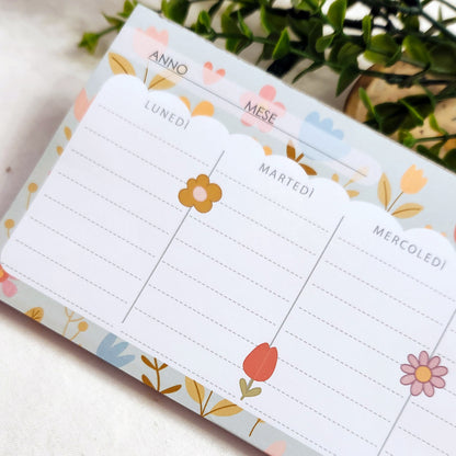 Planner settimanale Weekly Tulip - 28x9cm