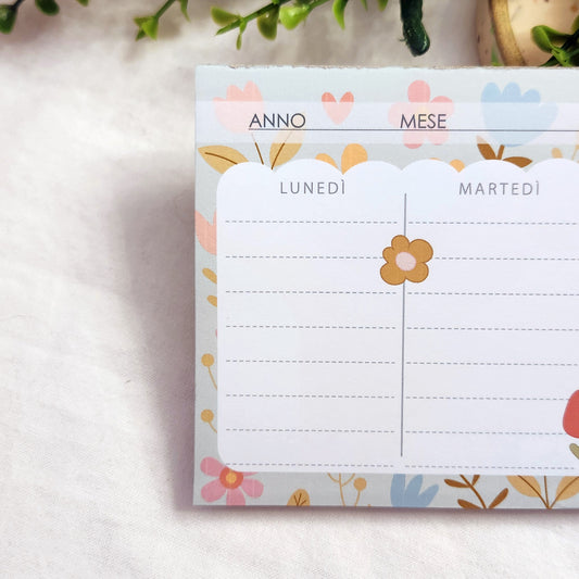 Planner settimanale Weekly Tulip - 28x9cm