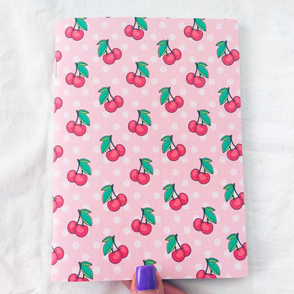 Quaderno a righe "I Ruvidi ONE" - 13x18cm - Copertina telata - Mod. Cherries