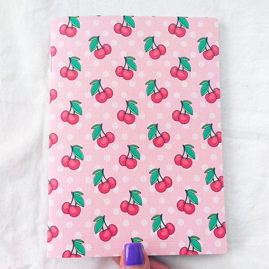 Quaderno a righe "I Ruvidi ONE" - 13x18cm - Copertina telata - Mod. Cherries