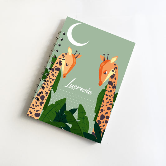 Quaderno personalizzato con il tuo nome - Mod. Jungle Lucrezia