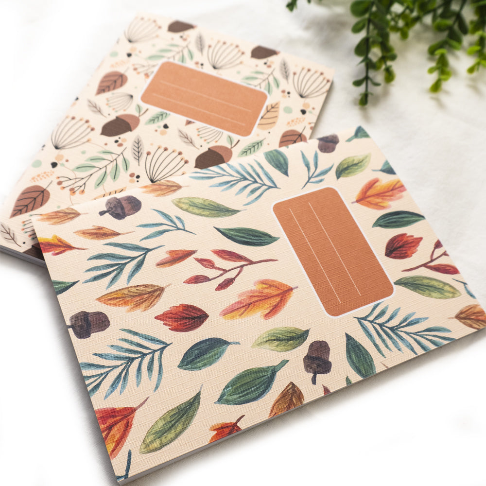 2 Quaderni artigianali "I Ruvidi" - 13x18cm - Copertina telata - Mod. Bosco