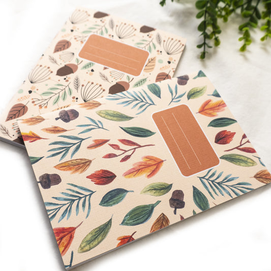 2 Quaderni artigianali "I Ruvidi" - 13x18cm - Copertina telata - Mod. Bosco