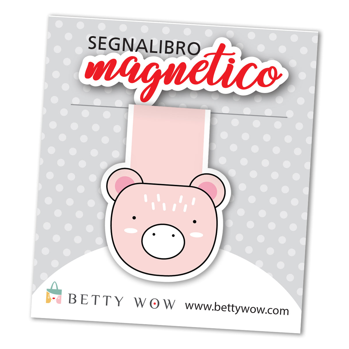 Segnalibro magnetico Maialino - 4x6cm