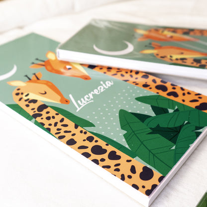 Taccuino lungo "Stiletti" personalizzabile - 9x19cm - mod. Jungle Giraffa