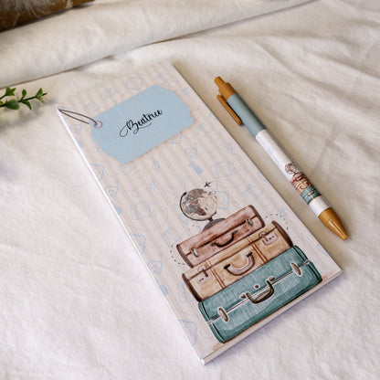 Taccuino lungo "Stiletti" personalizzabile - 9x19cm - mod. valigie