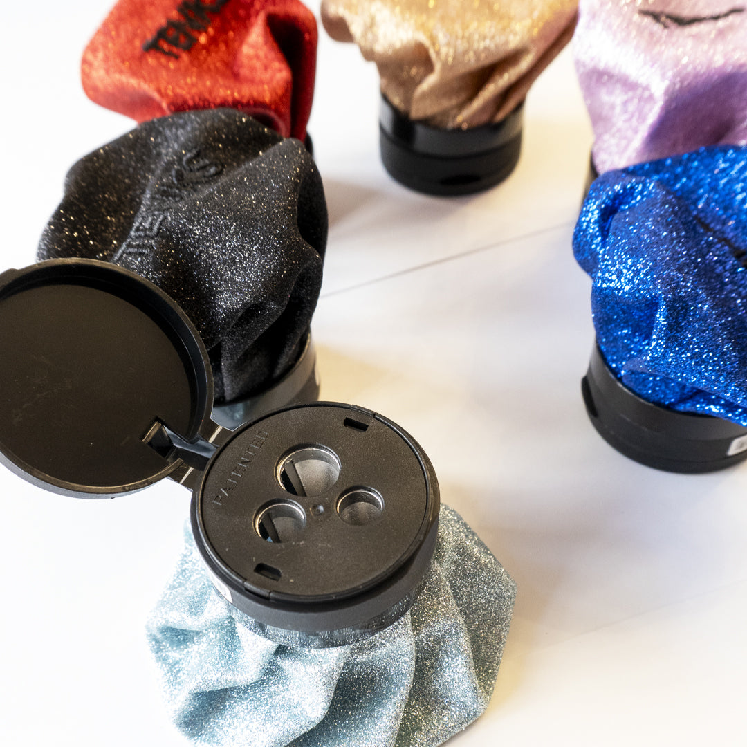 Temperino Tenks Glitter a sacchetto con 3 fori